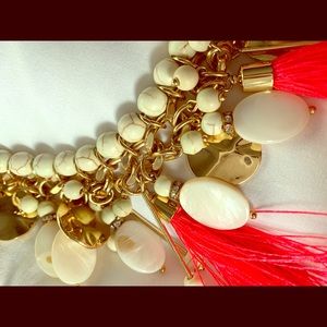 COPY - Lily Pulitzer gold and pink statement neck…